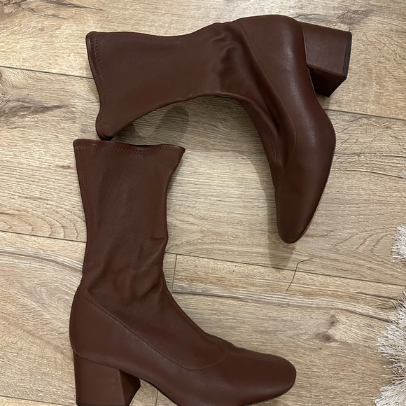 By Far Carlos 22 short leather boots brown - Picture 7 of 13